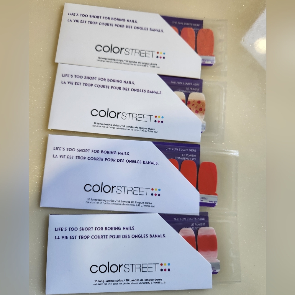 Set/4 Color Street nail polish strips